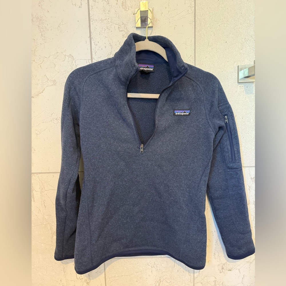 Patagonia Navy Women's Better Sweater® 1/4-Zip Fleece size XS